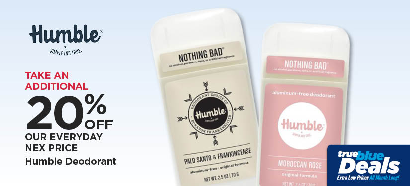 Take An Additional 20% Off Our Everyday NEX Price Humble Deodorant